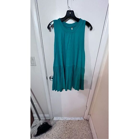 FREE PEOPLE RIGHT ON TIME TIERED TIE BACK SLEEVELESS TUNIC WOMENS SIZE M - Picture 1 of 10